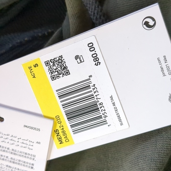 JORDAN Zion Williamson green cut off hoodie size small - Picture 7 of 8